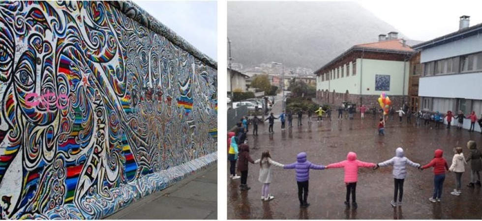 I bambini ricordano la caduta del Muro di Berlino